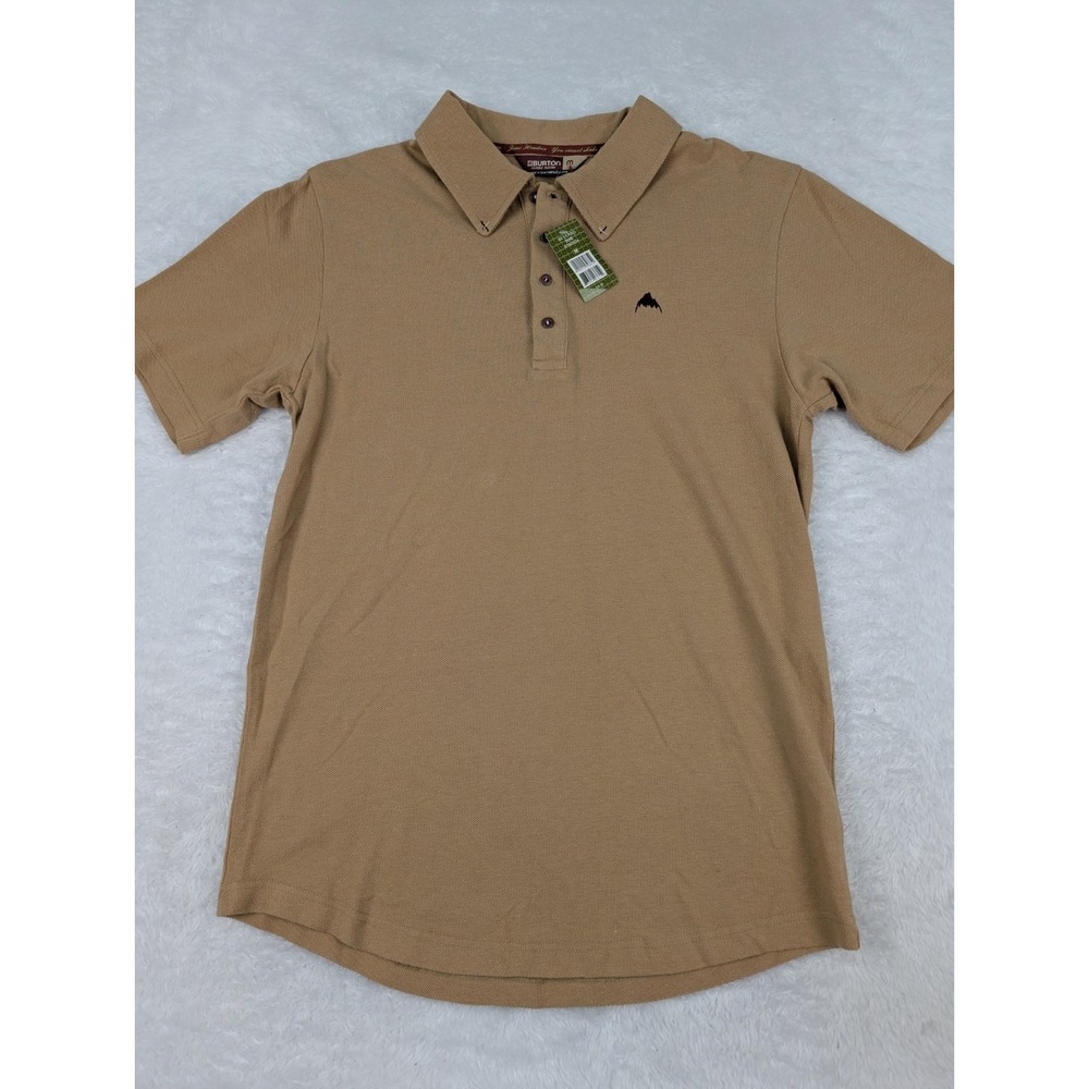 Burton IDX Polo Shirt Men's Size‎ M Dune Short Sleeve Embroidered Logo NWT